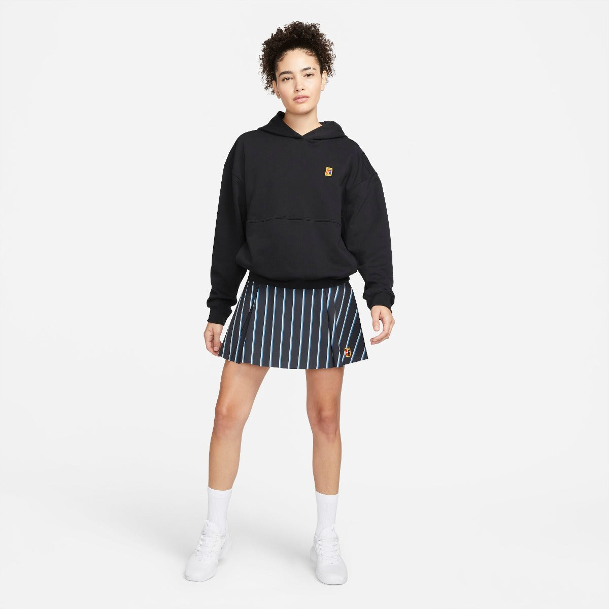 Nike Women's Fleece Heritage Tennis Hoodie (Black) - RacquetGuys.ca