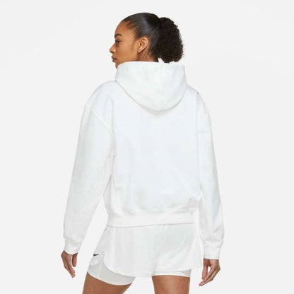 Nike Women's Fleece Heritage Tennis Hoodie (White) - RacquetGuys.ca