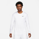 Nike Men's Dri-FIT Advantage Half-Zip Longs Sleeve Top (White/Black)