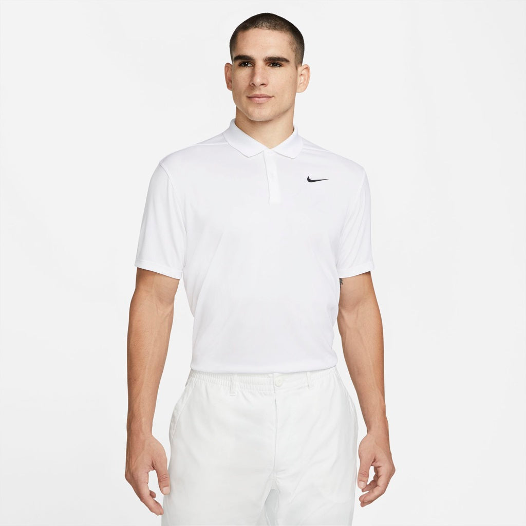 White dri fit polo shirt top
