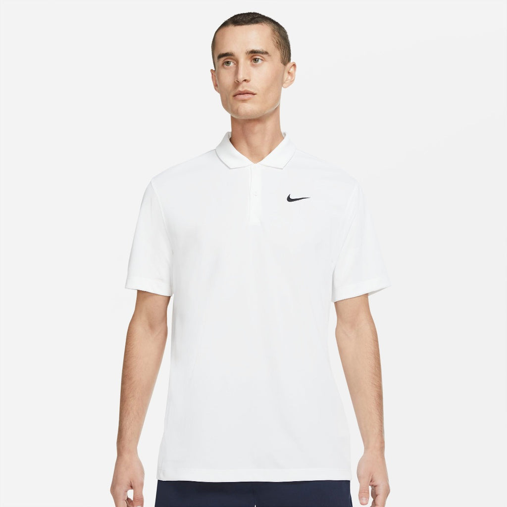 Nike Men's Dri-FIT Victory Solid Polo (White) | RacquetGuys.ca