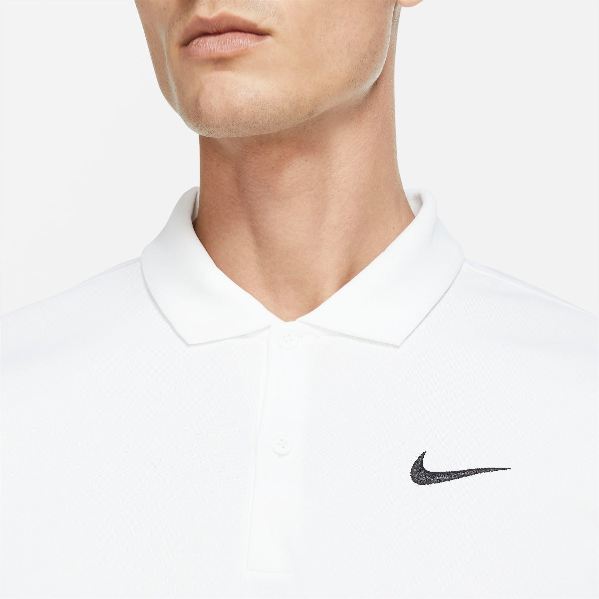 Nike Men's Dri-FIT Victory Solid Polo (White) - RacquetGuys.ca
