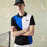 Lacoste Men's Colorblock Breathable Tennis Polo (Black/Blue)