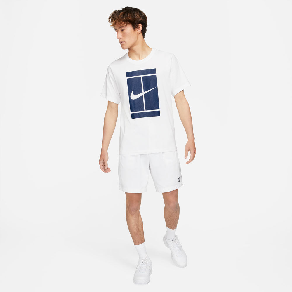 Nike Men's Seasonal NikeCourt Top (White/Blue) - RacquetGuys.ca