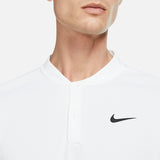 Nike Men's Dri-FIT Victory Blade Solid Polo (White/Black) - RacquetGuys.ca