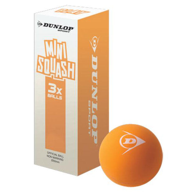 Dunlop Play Junior Squash Balls 3 Pack - RacquetGuys.ca
