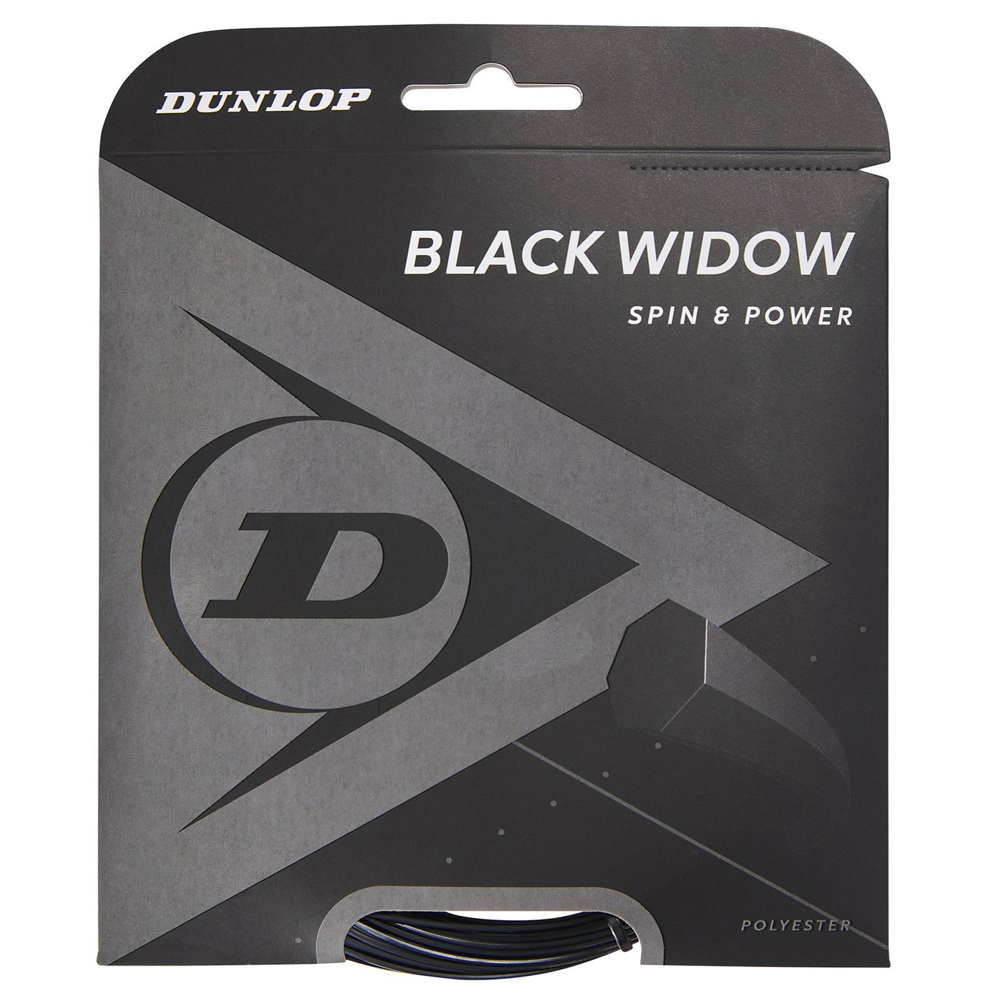 Dunlop Black Widow 16 G Tennis String (Black) - RacquetGuys.ca