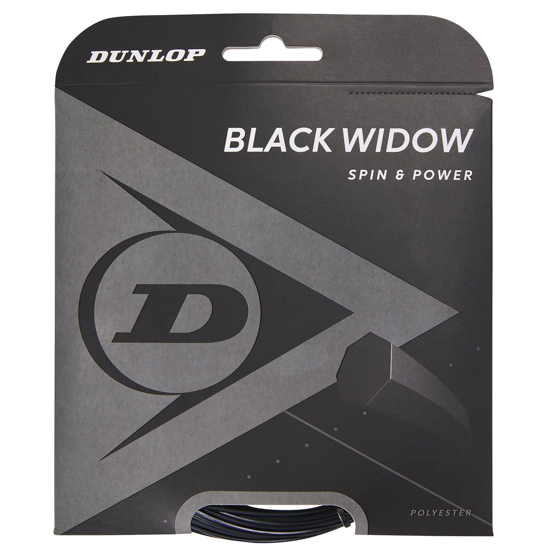 Dunlop Black Widow 16 G Tennis String (Black) - RacquetGuys.ca