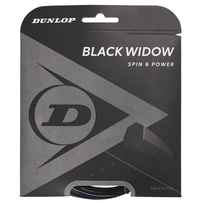 Dunlop Black Widow 16 G Tennis String (Black) - RacquetGuys.ca