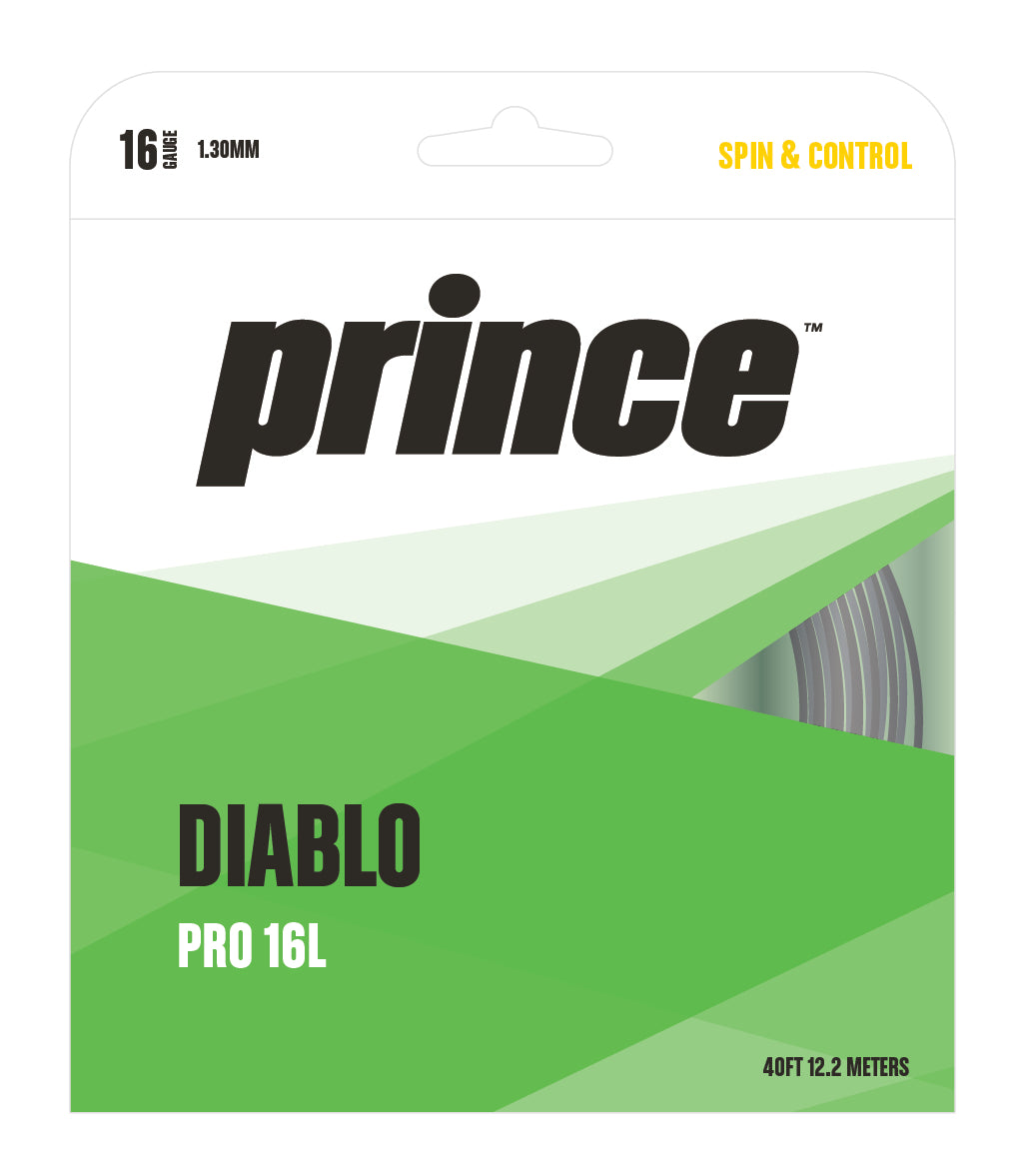 Prince Diablo Pro 16L Tennis String (Black) - RacquetGuys.ca