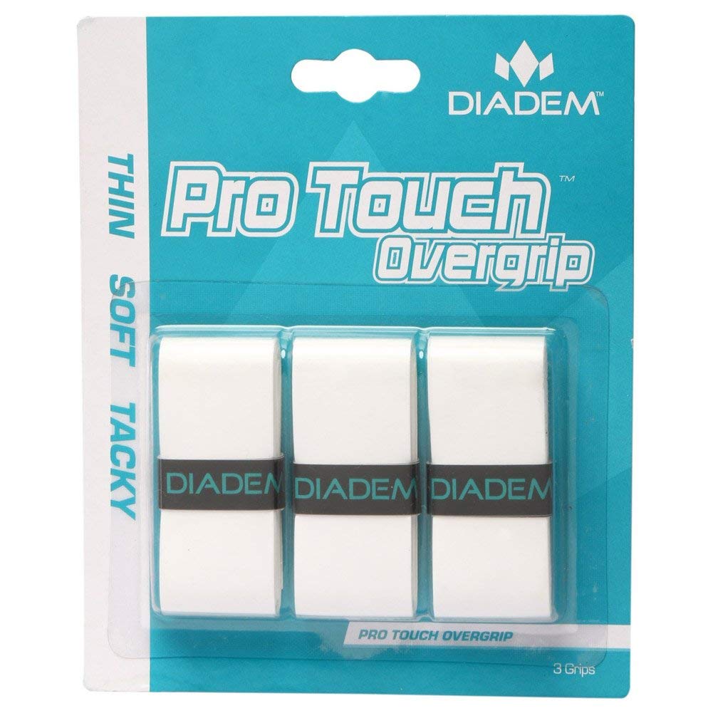 Diadem Pro Touch Overgrip 3 Pack (White) - RacquetGuys.ca