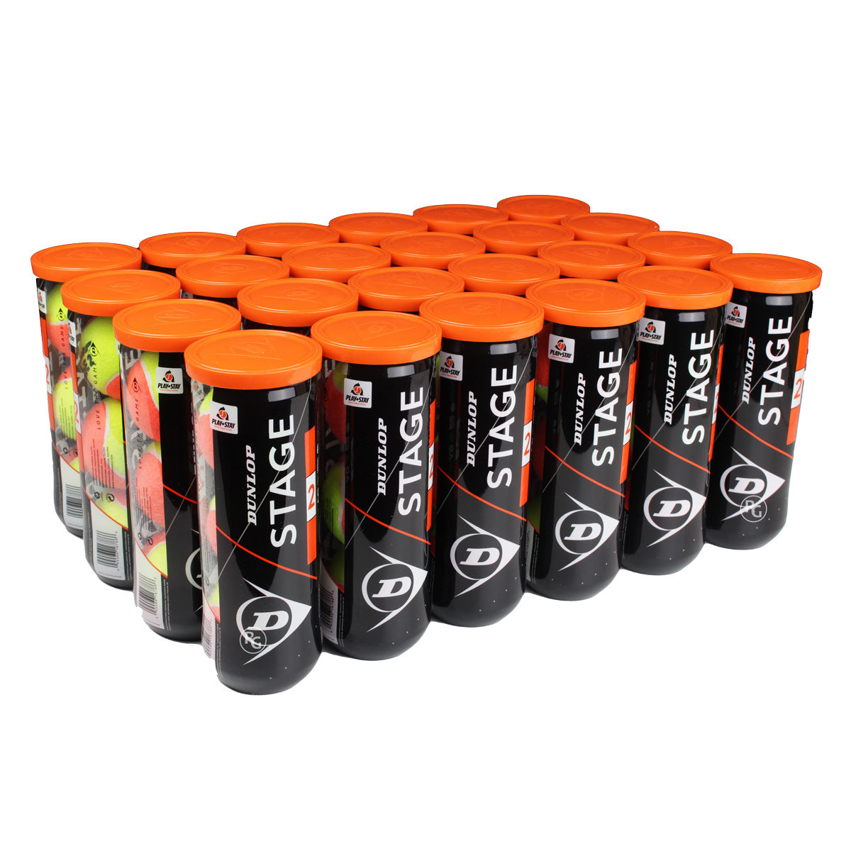 Dunlop Stage 2 Orange Junior Tennis Balls – 24 Can Case - RacquetGuys.ca