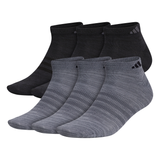 adidas Men's Superlite Low-Cut Socks 6 Pack (Dark Grey)