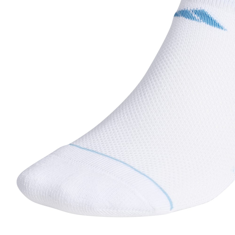 adidas Women's Superlite 3 Stripe No-Show Socks (White) - RacquetGuys.ca