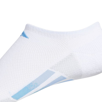 adidas Women's Superlite 3 Stripe No-Show Socks (White) - RacquetGuys.ca