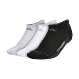 adidas Women's Superlite 3 Stripe No-Show Socks (Black/White/Grey) - RacquetGuys.ca