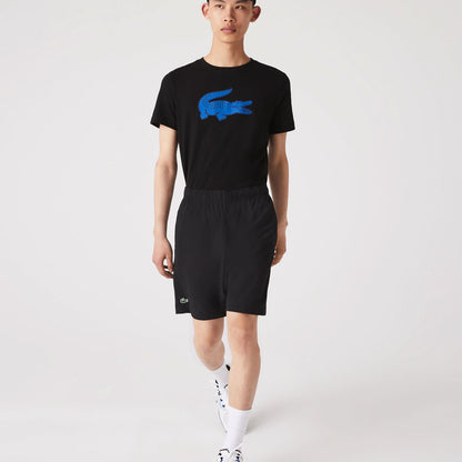 Lacoste Men's Ultra Light 8-inch Short (Black/White) - RacquetGuys.ca