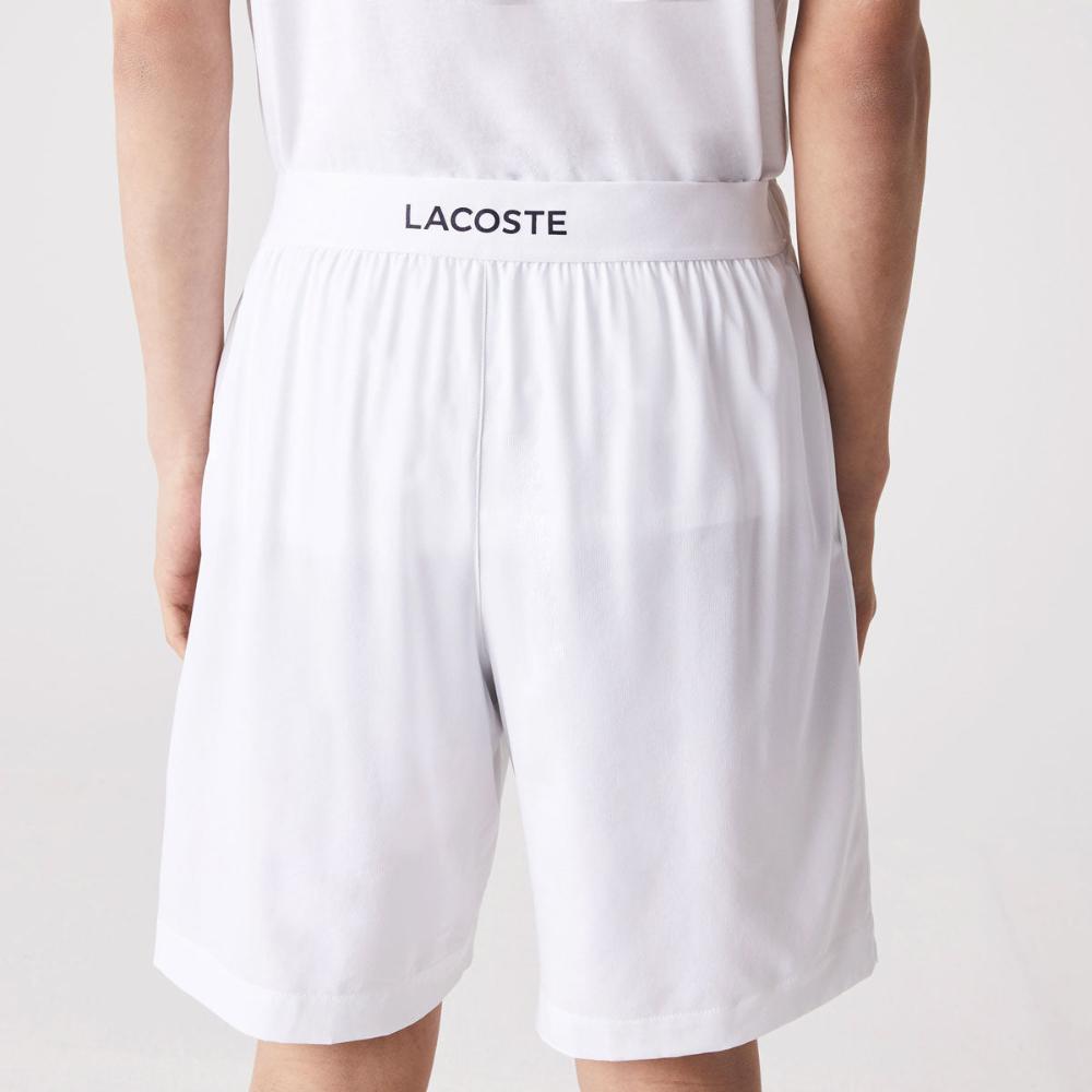 Lacoste Men's Ultra Light Short (White/Navy Blue) - RacquetGuys.ca