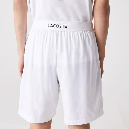 Lacoste Men's Ultra Light Short (White/Navy Blue) - RacquetGuys.ca