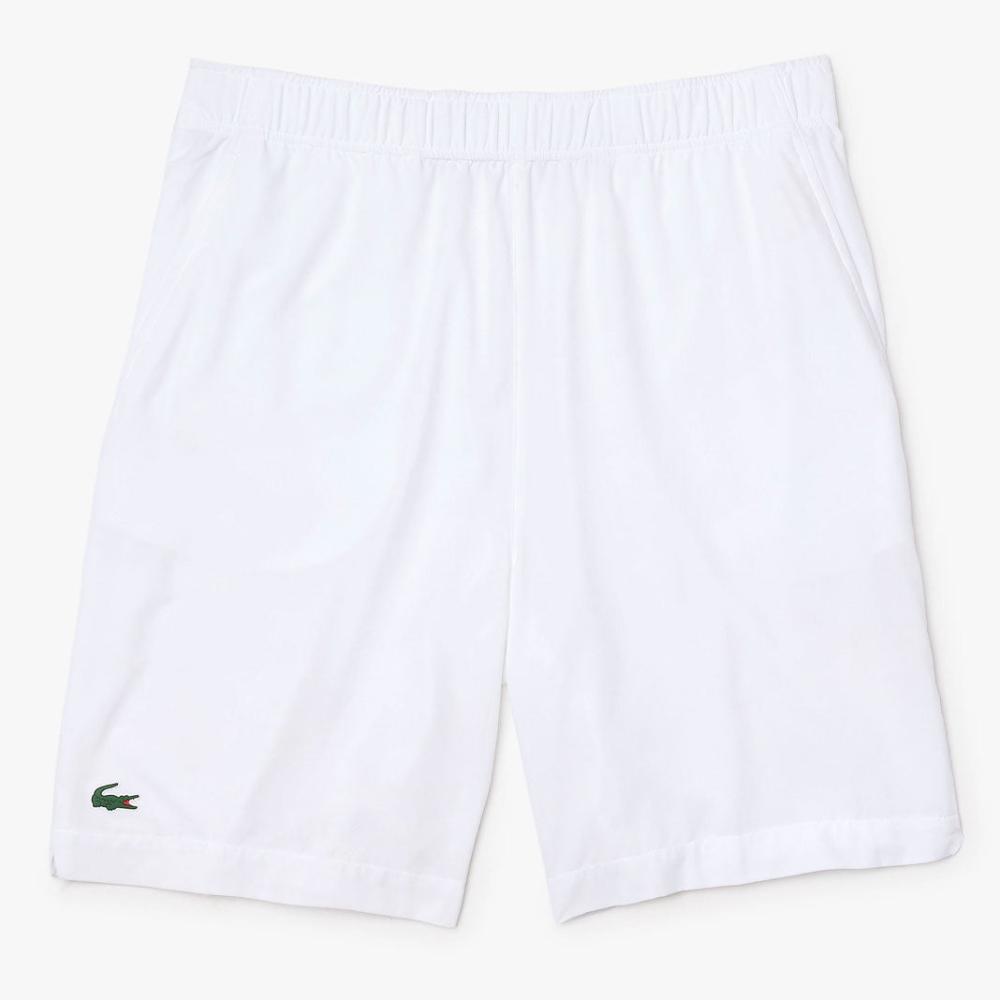 Lacoste Men's Ultra Light Short (White/Navy Blue) - RacquetGuys.ca