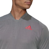 adidas Men's FreeLift Primeblue Polo (Grey) - RacquetGuys.ca