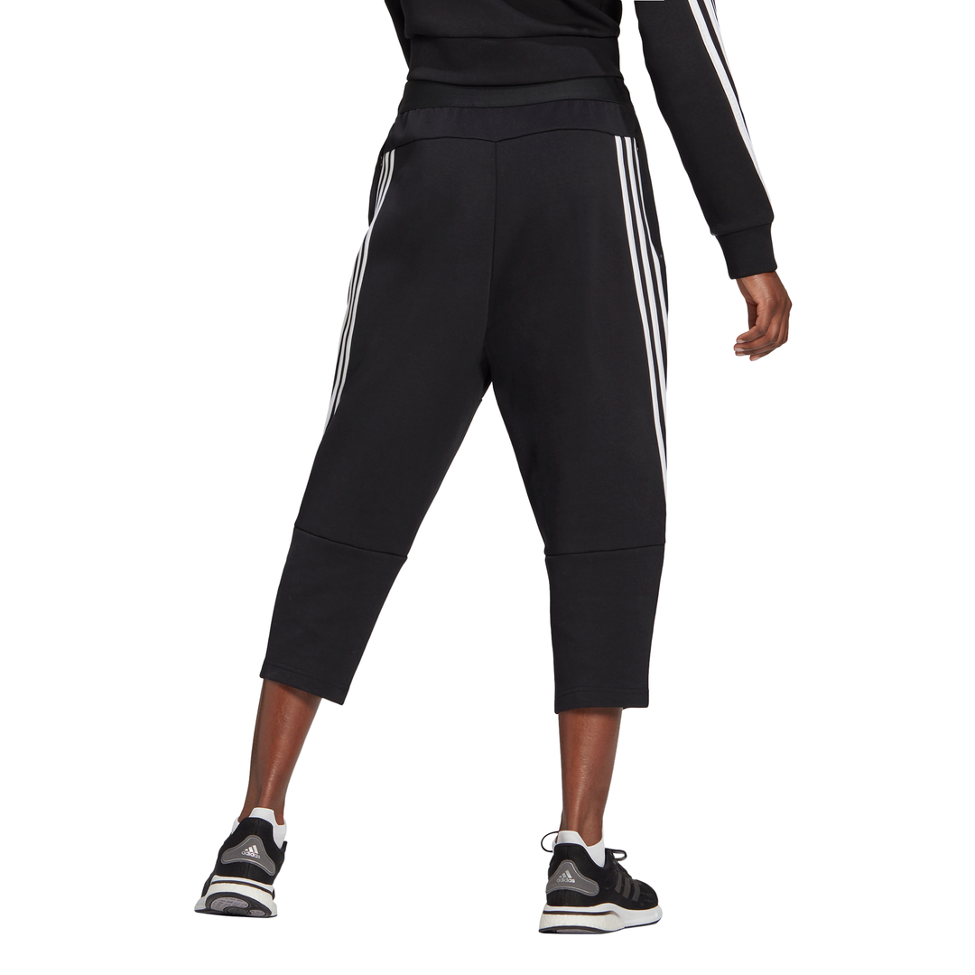 adidas Sportswear Z.N.E Wrapped 3-Stripes 7/8 Pants (Black/White) - RacquetGuys.ca