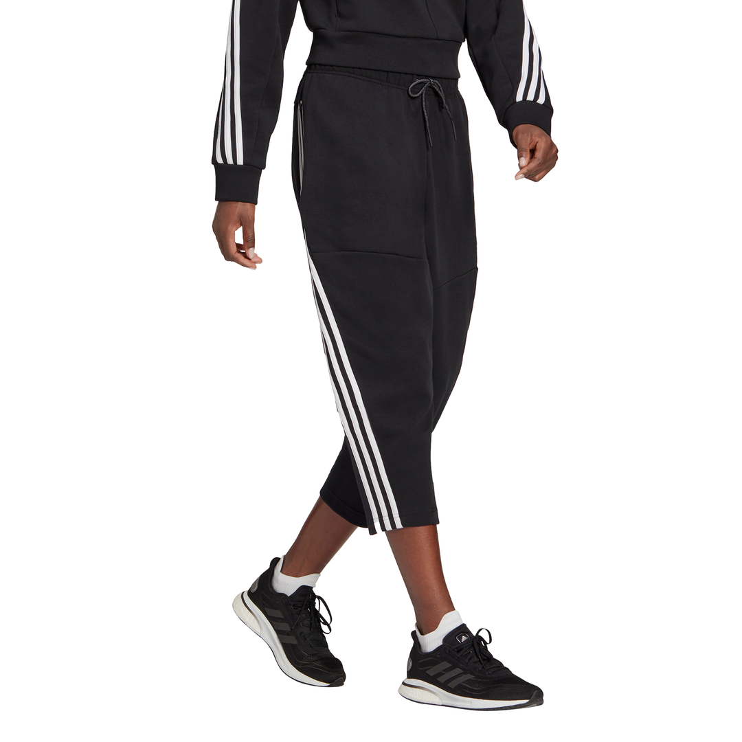 adidas Sportswear Z.N.E Wrapped 3-Stripes 7/8 Pants (Black/White) - RacquetGuys.ca