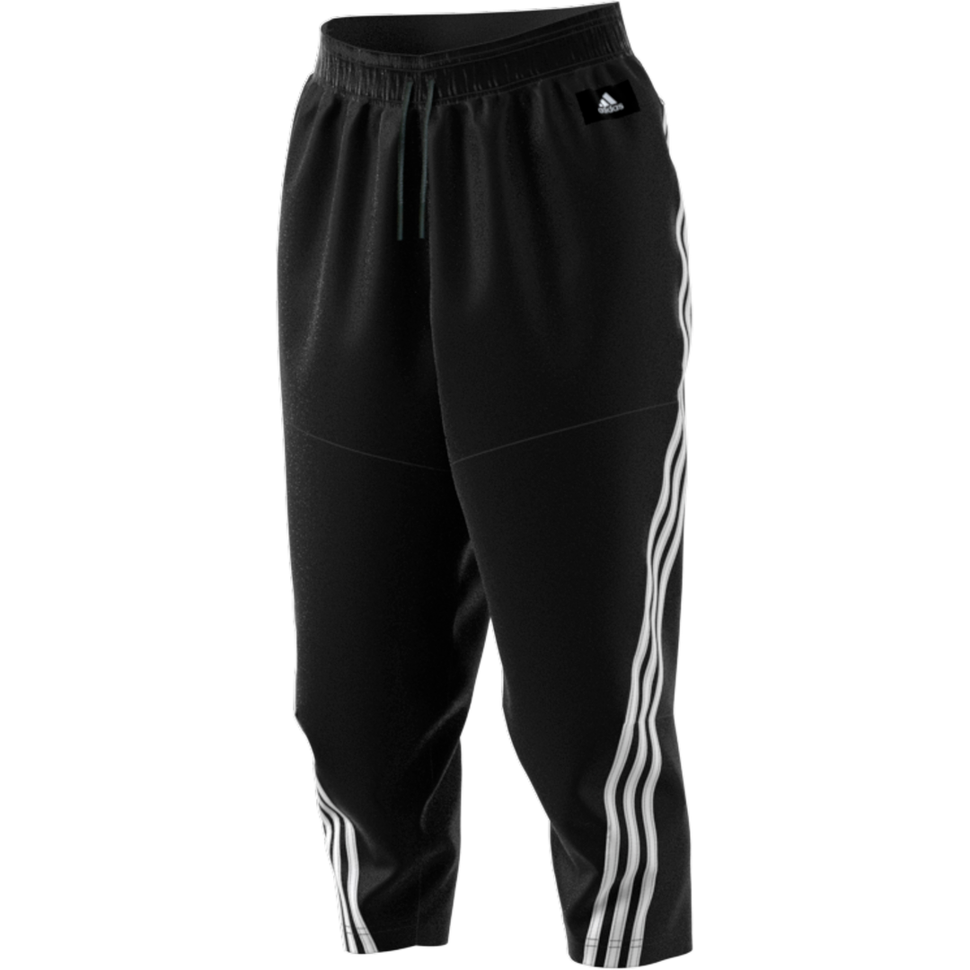 adidas Sportswear Z.N.E Wrapped 3-Stripes 7/8 Pants (Black/White) - RacquetGuys.ca
