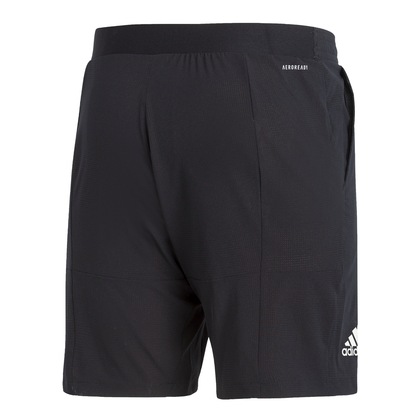 adidas Men's Club Stretch Woven 9-Inch Shorts (Black/White) - RacquetGuys.ca