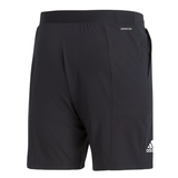 adidas Men's Club Stretch Woven 7-Inch Shorts (Black/White) - RacquetGuys.ca