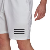 adidas Men's Club 3 Stripes Shorts (White/Black) - RacquetGuys.ca