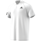 adidas Men's Club 3 Stripes Polo (White/Black) - RacquetGuys.ca