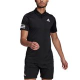 adidas Men's Club 3 Stripes Polo (Black/White) - RacquetGuys.ca