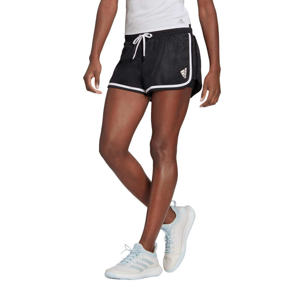 adidas Women s Club Shorts Black White RacquetGuys