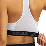 adidas Don't Rest Badge of Sport Women's Sports Bra (White/Black) - RacquetGuys.ca