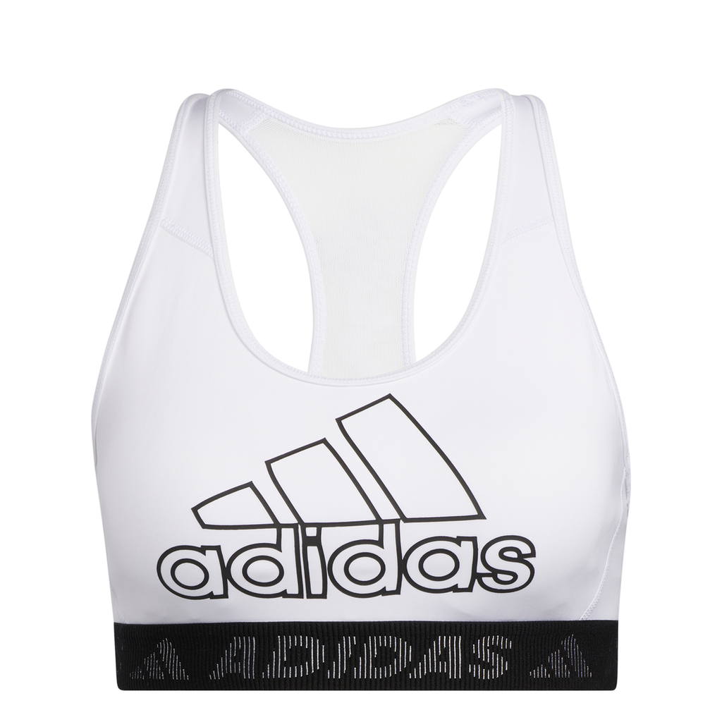 Adidas Women's Big Logo Sports Bra (Black/White, Size XS), Women's