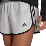 adidas Women's Marathon 4-Inch Shorts (White/Black) - RacquetGuys.ca