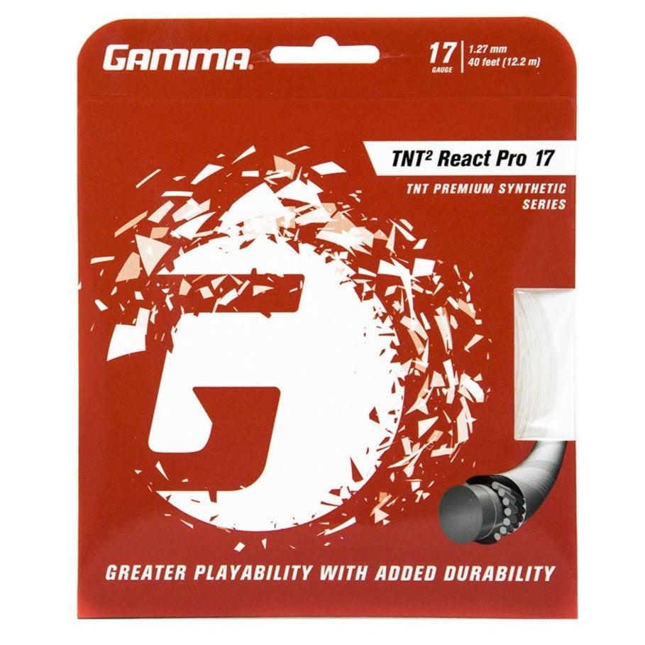 Gamma TNT2 React Pro 17 Tennis String (White) - RacquetGuys.ca