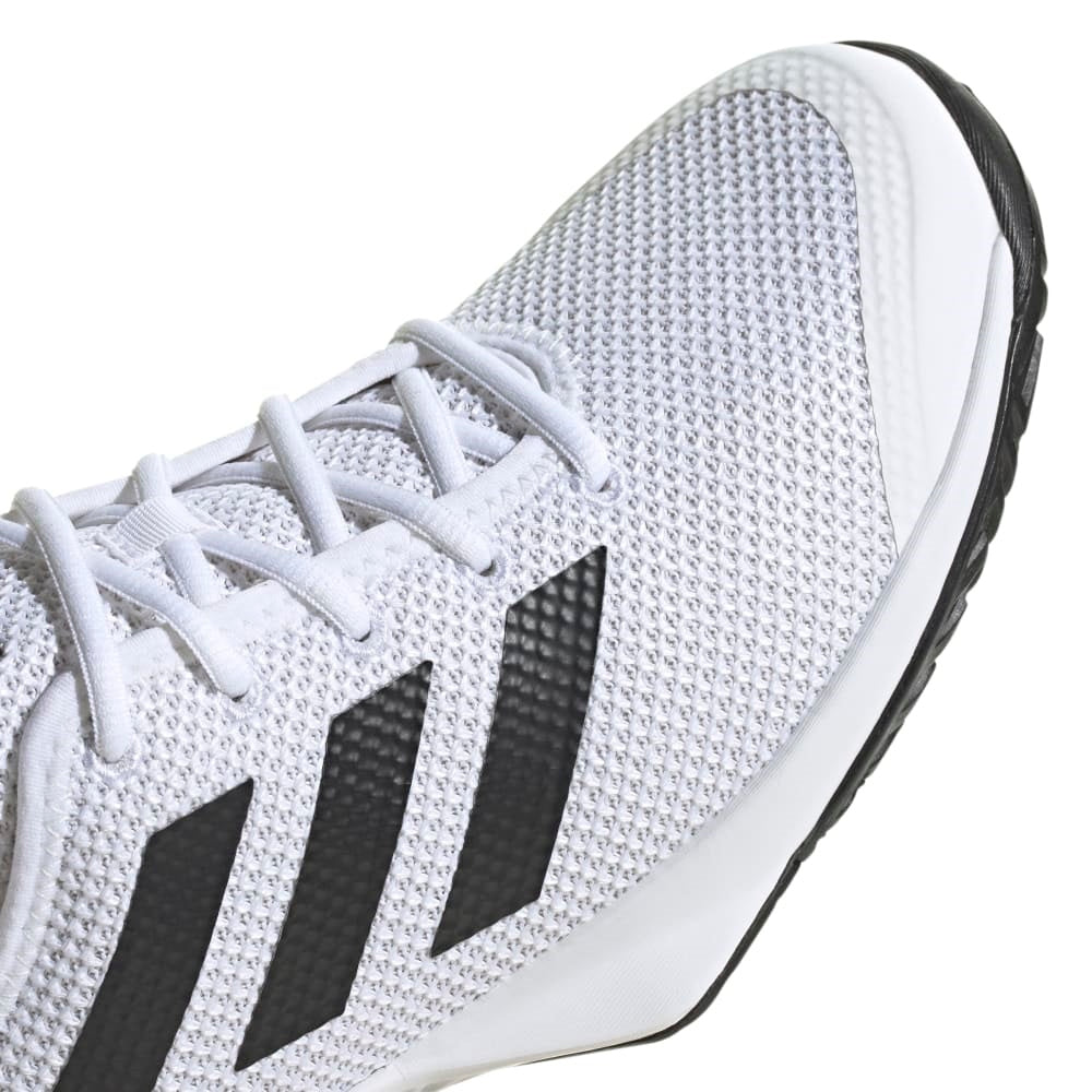 Adidas Court Flash Men's Tennis Shoe (White/Core Black) - RacquetGuys.ca