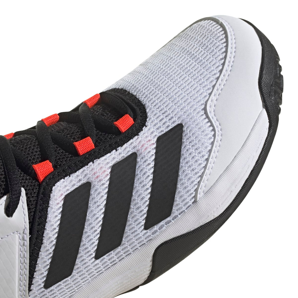 adidas Adizero Club Junior Tennis Shoe (White/Black/Red) - RacquetGuys.ca