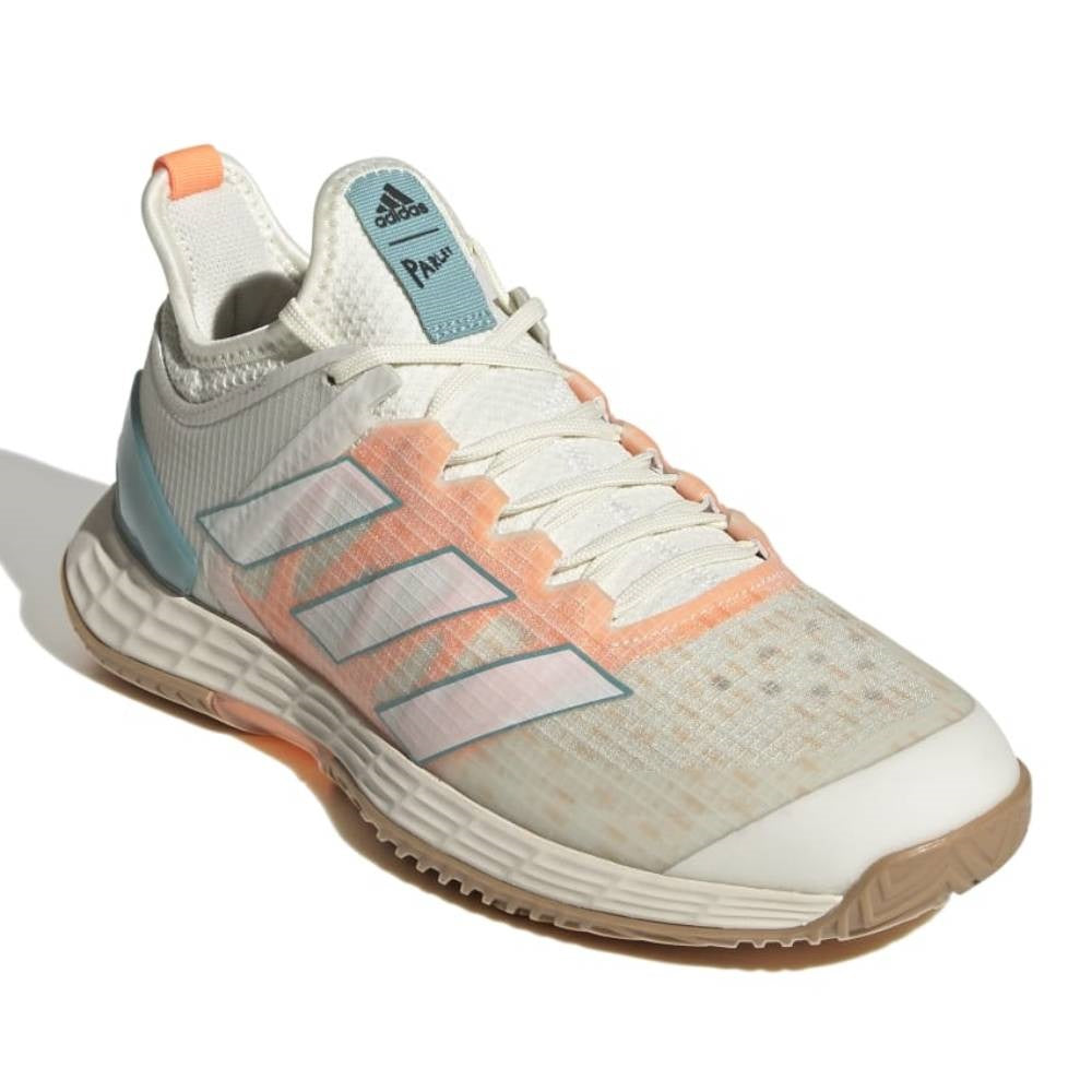 adidas Adizero Ubersonic 4 Parley Women's Tennis Shoes (White/Beam Orange) - RacquetGuys.ca