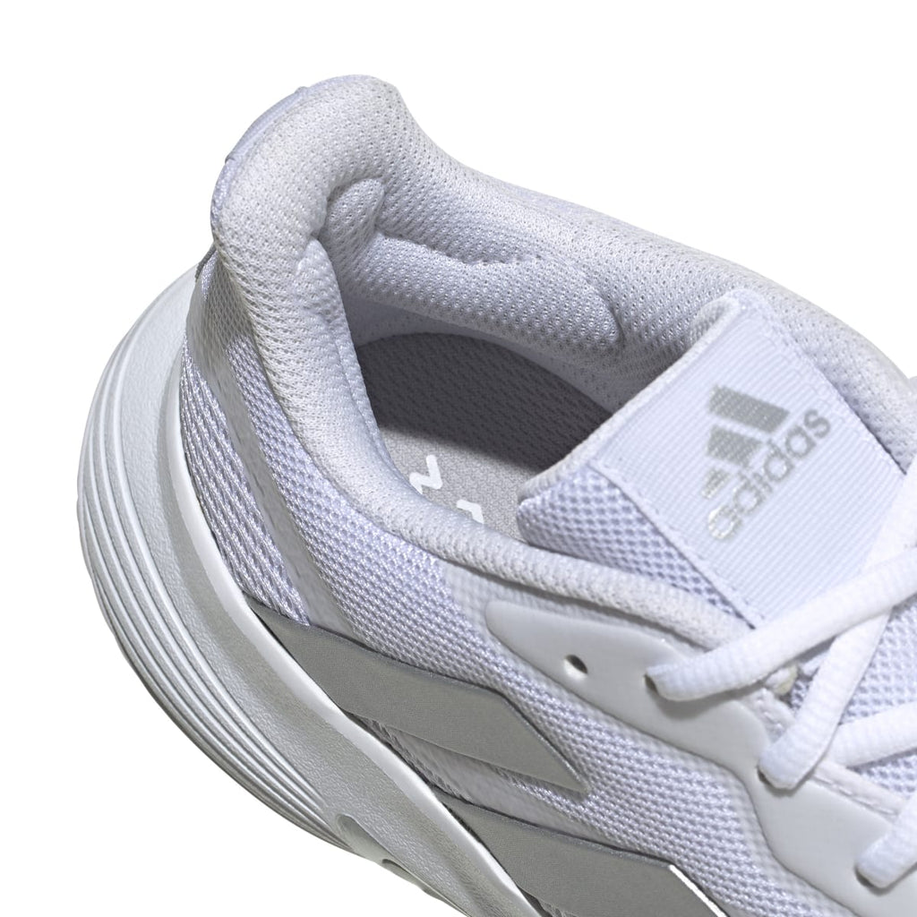 adidas CourtJam Control Women's Tennis Shoe (White/Silver) - RacquetGuys.ca
