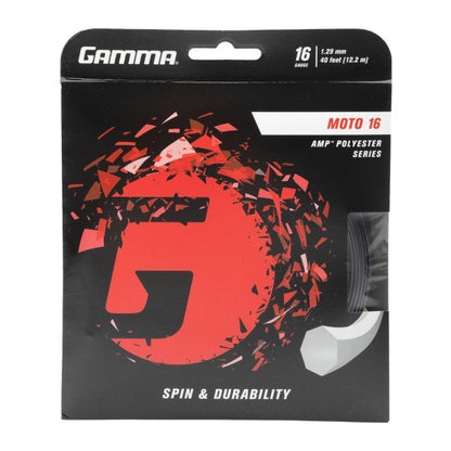 Gamma AMP Moto 16 Tennis String (Black) - RacquetGuys.ca