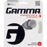 Gamma Synthetic 16/1.30 with Wearguard Tennis String (White)