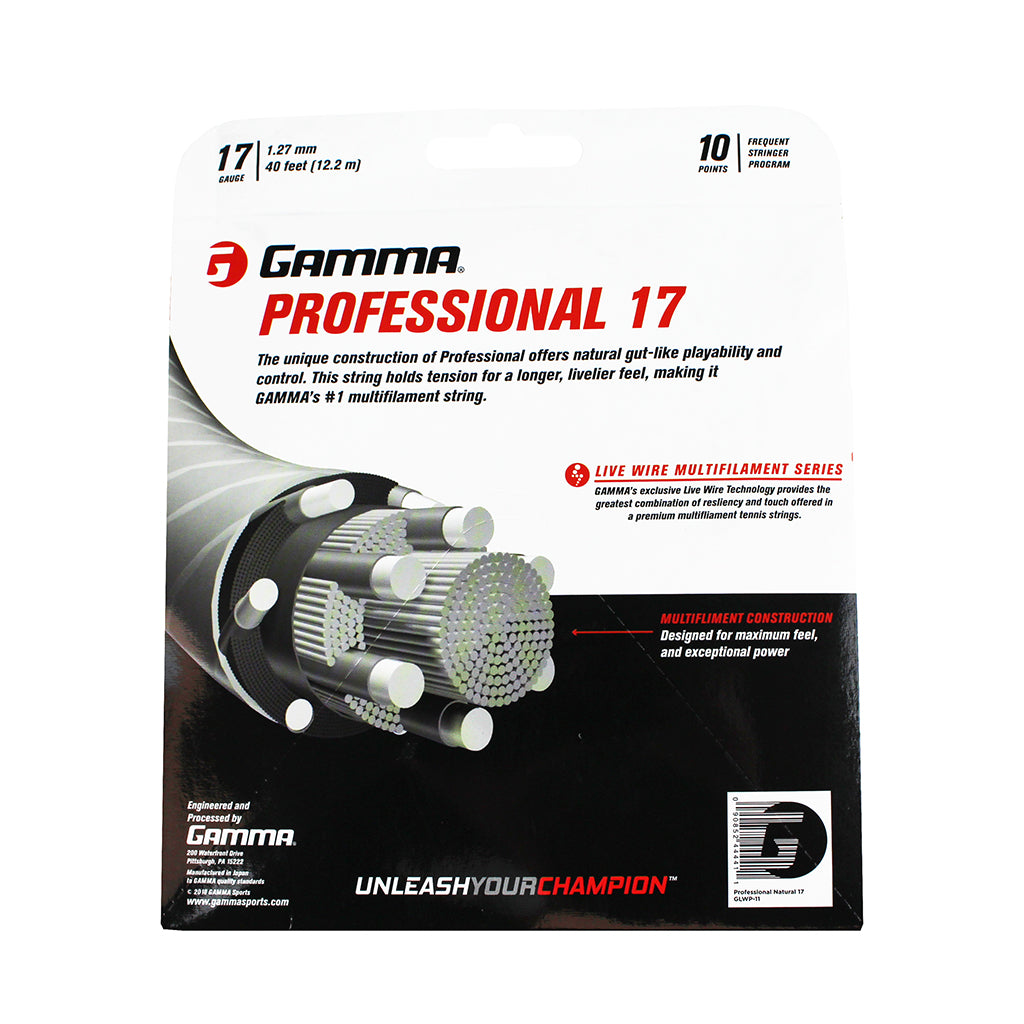 Gamma Live Wire Professional 17 Tennis String (Natural) - RacquetGuys.ca