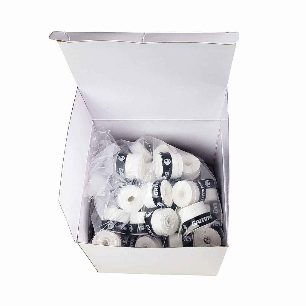 Gamma Supreme Overgrip Jar 60 Pack (White) - RacquetGuys.ca