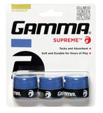 Gamma Supreme Overgrip 3 Pack (Blue) - RacquetGuys.ca