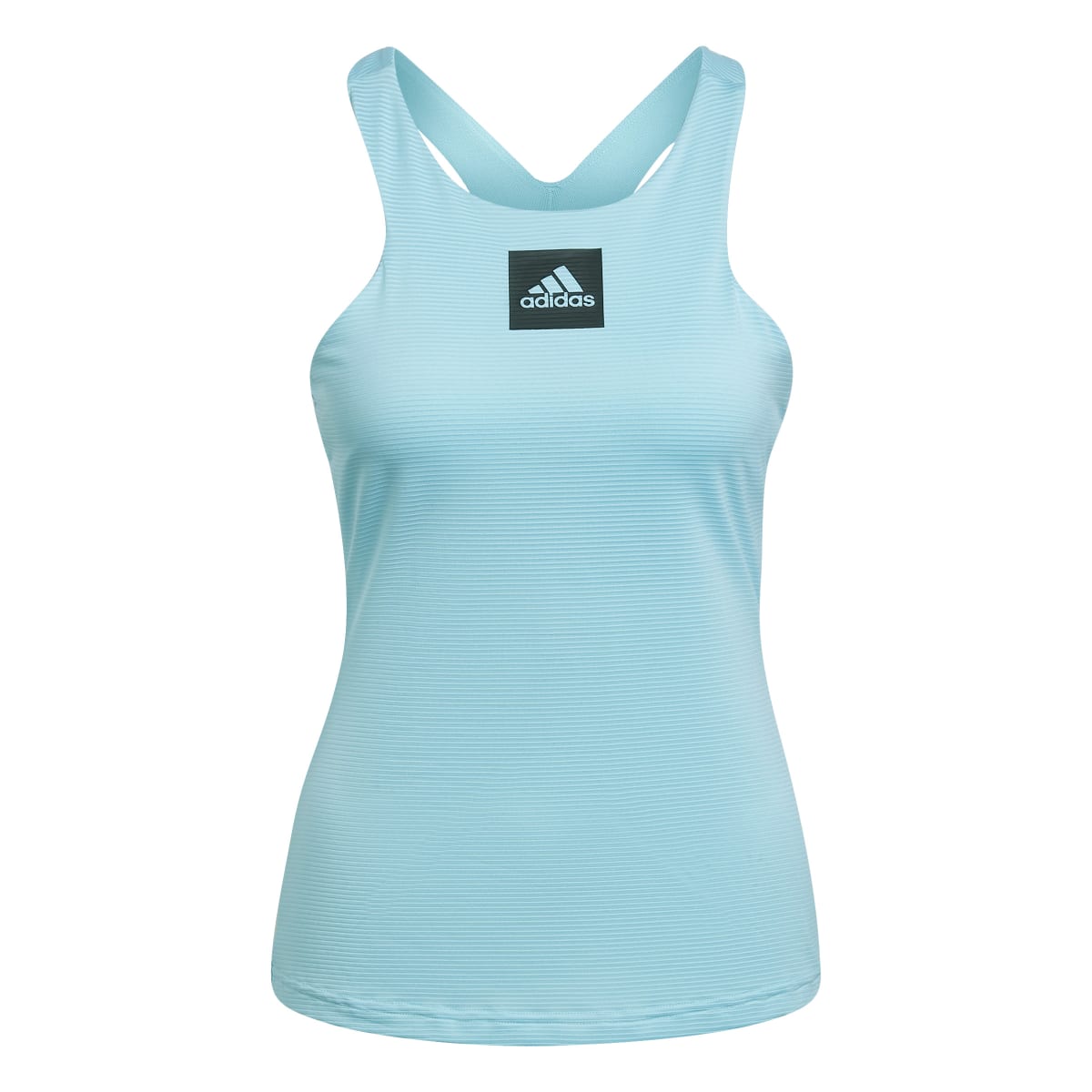 adidas Women's Primeblue Heat.Rdy Tennis Y-Tank Top (Aqua/Black) - RacquetGuys.ca