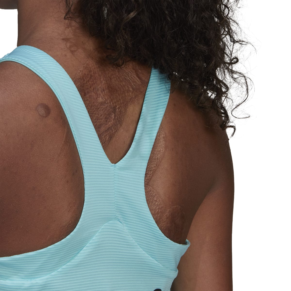 adidas Women's Primeblue Heat.Rdy Tennis Y-Tank Top (Aqua/Black) - RacquetGuys.ca