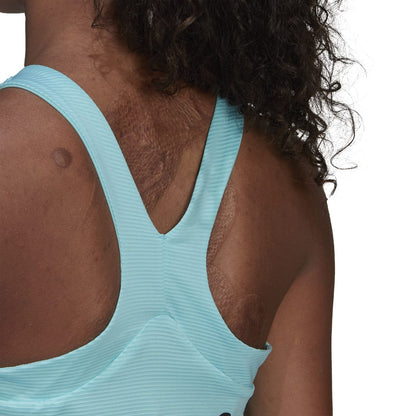 adidas Women's Primeblue Heat.Rdy Tennis Y-Tank Top (Aqua/Black) - RacquetGuys.ca